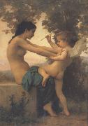 Adolphe William Bouguereau, Young Girl Defending Herself against Eros (mk26)
